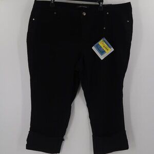 AZ Denim Black Cropped Skinny Jeans Size 22W NWT